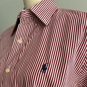Mens Polo Ralph Lauren button up shirt (Burgundy)